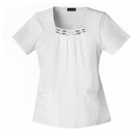 Cherokee 2751 Women's Fashion Whites Square Neck Scrub Top Cherokee 2751 Women's Fashion Whites Square Neck Scrub Top