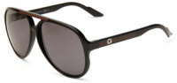 Gucci Men's 1627/S Polarized Aviator Sunglasses,Shiny Black Frame/Smoke Polarized Lens,One Size Gucci Men's 1627/S Polarized Aviator Sunglasses,Shiny Black Frame/Smoke Polarized Lens,One Size