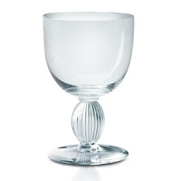 Detailed with Lalique's signature touch - a swirl of frosted glass on the stem. Shown from left to right: carafe, pitcher, flute, goblet, wine glass, small wine glass. Detailed with Lalique's signature touch - a swirl of frosted glass on the stem. Shown from left to right: carafe, pitcher, flute, goblet, wine glass, small wine glass.