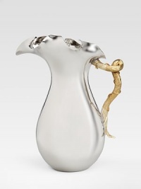 An unexpected twist on a classic piece, handcrafted with remarkable curves from nickel-plated brass with a 24k gold vermeil branch handle. Arrives in a signature gift box 11H X 9¼ diam. Hand wash Imported An unexpected twist on a classic piece, handcrafted with remarkable curves from nickel-plated brass with a 24k gold vermeil branch handle. Arrives in a signature gift box 11H X 9¼ diam. Hand wash Imported