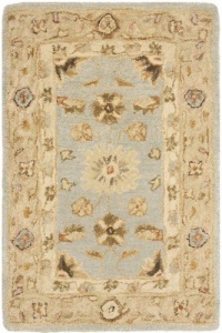 Safavieh Anatolia Collection AN556B Handmade Blue and Sage Hand-Spun Wool Area Rug, 2 Feet by 3 Feet Safavieh Anatolia Collection AN556B Handmade Blue and Sage Hand-Spun Wool Area Rug, 2 Feet by 3 Feet