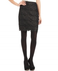Decked out with a subtle luster, Studio M's metallic lace skirt is ready for date nights, holiday parties and whatever else the season may bring! Decked out with a subtle luster, Studio M's metallic lace skirt is ready for date nights, holiday parties and whatever else the season may bring!