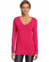 Calvin Klein Performance Women's Long Sleeve V-Neck Tee, Blossom, Small