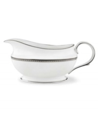 Metropolitan sensibility and modern design combine in Lenox's understated white bone china collection of dinnerware and dishes. Platinum gild along the edge is enhanced by a clean, platinum geometric pattern reminiscent of architectural details Metropolitan sensibility and modern design combine in Lenox's understated white bone china collection of dinnerware and dishes. Platinum gild along the edge is enhanced by a clean, platinum geometric pattern reminiscent of architectural details