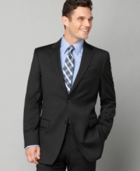 Smooth and expertly tailored, this two button jacket completes the perfect look for the office.