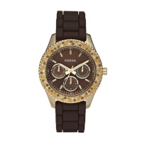 Fossil Ladies Stone Set Gold Tone Watch Fossil Ladies Stone Set Gold Tone Watch
