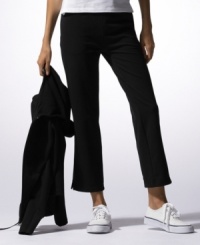 Look fashionable even on-the-go! It's easy in this comfortably chic cropped spa pant. Small logo detail at right hip. On-seam pockets. Inside drawstring at elastic waistband. Approximate inseam: 26 inches. Look fashionable even on-the-go! It's easy in this comfortably chic cropped spa pant. Small logo detail at right hip. On-seam pockets. Inside drawstring at elastic waistband. Approximate inseam: 26 inches.