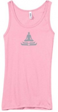 LOTUS POSE Yoga Women's Rachel Sheer Rib Longer Length Tank Top - Pink LOTUS POSE Yoga Women's Rachel Sheer Rib Longer Length Tank Top - Pink