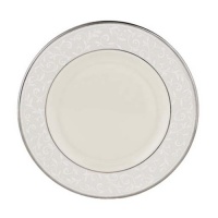 Lenox Pearl Innocence Platinum Banded Ivory China Salad Plate Lenox Pearl Innocence Platinum Banded Ivory China Salad Plate