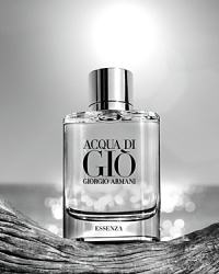 The essence of a classic, Acqua Di Gio Essenza is a more intense and sensual interpretation of Acqua Di Gio. At its heart is the blend of two new extraordinary elements: Cascalone, with fresh and powerful aquatic accents, and the luminous Paradisone, which brings out each of the fragrance's subtle notes. All the founding elements are present-reinvented to create a more vibrant, sensual fragrance. The essence of a classic, Acqua Di Gio Essenza is a more intense and sensual interpretation of Acqua Di Gio. At its heart is the blend of two new extraordinary elements: Cascalone, with fresh and powerful aquatic accents, and the luminous Paradisone, which brings out each of the fragrance's subtle notes. All the founding elements are present-reinvented to create a more vibrant, sensual fragrance.