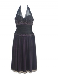 Xscape By Joanne Chen Halter Mesh Evening / Cocktail Dress Xscape By Joanne Chen Halter Mesh Evening / Cocktail Dress