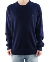 Polo Ralph Lauren Men's Navy Blue Crew Neck Sweater w/Small Green Pony