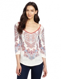 Lucky Brand Women's Paisley Medallion Tee Lucky Brand Women's Paisley Medallion Tee