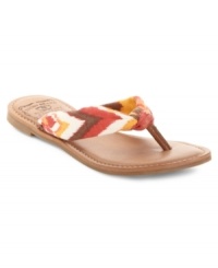 Let your flower child loose this season! These laid-back, boho-chic Finola sandals from Lucky Brand feature a bandana-inspired printed strap and a cushy, faux-leather footbed for all day comfort. Let your flower child loose this season! These laid-back, boho-chic Finola sandals from Lucky Brand feature a bandana-inspired printed strap and a cushy, faux-leather footbed for all day comfort.