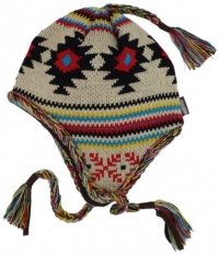 Muk Luks Women's Painted Dessert Tassel Trim Helmet Cap Muk Luks Women's Painted Dessert Tassel Trim Helmet Cap
