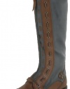 CK Jeans Women's Zoe Mid-Calf Boot,Cognac/Steel Grey,37.5 EU/7 B US