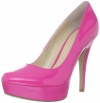 Enzo Angiolini Women's Smiles3 Platform Pump,Dark Pink Synthetic,7.5 M US