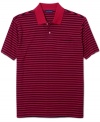 Clean-cut classic. Dressed up or down, this striped polo shirt from John Ashford will keep you stylish and comfortable in any season.