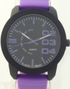 Mark Naimer Color Domination XL watch 5319 Look Purple Silicon Rubber Band Black Case