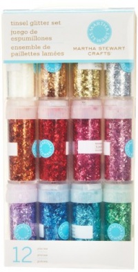 Martha Stewart Crafts Tinsel Glitter Set, 12-Pack