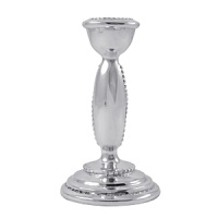 Shaped by hand of durable recycled aluminum, these striking candlesticks from Mariposa are detailed with a softly textured finish and beaded edges for a look that's at once organic and refined. Shaped by hand of durable recycled aluminum, these striking candlesticks from Mariposa are detailed with a softly textured finish and beaded edges for a look that's at once organic and refined.