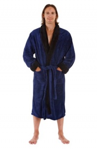 Men's Water Absorbent 15 oz Fleece Bathrobe