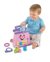 Keys, lipstick, money, music ...this adorable purse has everything baby needs for learning and role-play fun! Keys, lipstick, money, music ...this adorable purse has everything baby needs for learning and role-play fun!