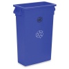 Genuine Joe GJO57258 Recycling Rectangular Container, 23 gallon Capacity, 22-1/2 Width x 30 Height x 11 Depth, Blue