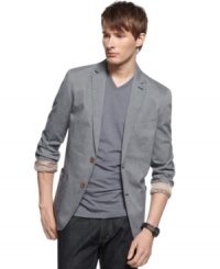 A touch of class. Clean up your casual look in an instant with the addition of this blazer from American Rag. A touch of class. Clean up your casual look in an instant with the addition of this blazer from American Rag.