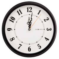 DecoMates Non-Ticking Silent Wall Clock, Classic, Black/White DecoMates Non-Ticking Silent Wall Clock, Classic, Black/White