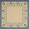 Safavieh Courtyard Collection CY0901-3101 Natural and Blue Indoor/Outdoor Square Area Rug, 6-Feet 7-Inch
