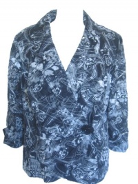 ALEX EVENINGS Women's 3/4 Sleeve Blouse-BLACK/WHITE-2X ALEX EVENINGS Women's 3/4 Sleeve Blouse-BLACK/WHITE-2X
