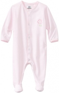 Noa Lily Baby-Girls Newborn Striped Footie with Spring Flowers, Pink/White Stripe, 6 Months Noa Lily Baby-Girls Newborn Striped Footie with Spring Flowers, Pink/White Stripe, 6 Months