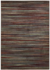 Nourison Interpretations Multicolor Stripe 2-Feet by 5.9-Feet Polyacrylic Runner Rug