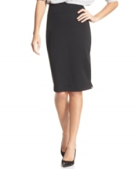 Make a stylish point in Ellen Tracy's sharp pencil skirt. Made of thick knit, it's a body-slimming must-have that's perfect for work or play. Make a stylish point in Ellen Tracy's sharp pencil skirt. Made of thick knit, it's a body-slimming must-have that's perfect for work or play.