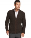 Classic goes a long way, just like this versatile textured sweater from Tasso Elba.