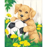 Dimensions Needlecrafts Paintworks Paint By Number, Puppy & Soccer Ball Dimensions Needlecrafts Paintworks Paint By Number, Puppy & Soccer Ball