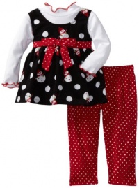 Blueberi Boulevard Baby-Girls Infant Cord Snowman Jumper Set, Black, 24 Months Blueberi Boulevard Baby-Girls Infant Cord Snowman Jumper Set, Black, 24 Months