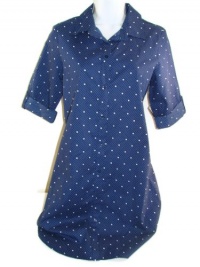 Nautica Sleepwear Women's Cotton Scatter Polka Dot Boyfriend Sleep Shirt Nautica Sleepwear Women's Cotton Scatter Polka Dot Boyfriend Sleep Shirt