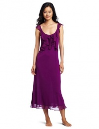 Oscar de la Renta Women's Cascading Ruffles Long Gown, Royal Purple, Medium Oscar de la Renta Women's Cascading Ruffles Long Gown, Royal Purple, Medium