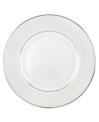 A sweet lace pattern combines with platinum borders to add graceful elegance to your tabletop. The classic shape and pristine white shade make these dinner plates a timeless addition to any meal. From Lenox's dinnerware and dishes collection. A sweet lace pattern combines with platinum borders to add graceful elegance to your tabletop. The classic shape and pristine white shade make these dinner plates a timeless addition to any meal. From Lenox's dinnerware and dishes collection.