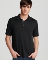 A plush blend of lavish silk and soft cotton jersey differentiate this fine polo from the standard market of pique.