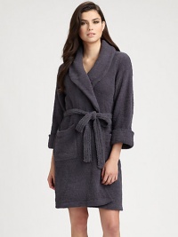 Slip into this supremely soft knit with an oversized collar for the ultimate in off-duty comfort. Shawl collarV-neckDropped shouldersLong sleeves with rolled cuffsSelf-tie waistFront patch pocketsAbout 36 from shoulder to hemPolyesterMachine washImported Slip into this supremely soft knit with an oversized collar for the ultimate in off-duty comfort. Shawl collarV-neckDropped shouldersLong sleeves with rolled cuffsSelf-tie waistFront patch pocketsAbout 36 from shoulder to hemPolyesterMachine washImported