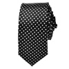 TopTie Unisex New Fashion Black With White Polka Dots Skinny 2 inch Necktie