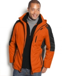 Bundle up and stay warm with this heavyweight jacket by Calvin Klein. Bundle up and stay warm with this heavyweight jacket by Calvin Klein.