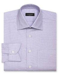 Canali Mini-Houndstooth Dress Shirt - Contemporary Fit Canali Mini-Houndstooth Dress Shirt - Contemporary Fit