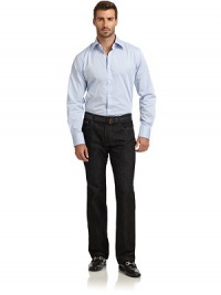 THE LOOKStriped topstitched designPoint collarFront button closureLong button cuff sleevesShirttail hemPleated back yokeTHE MATERIALCottonCARE & ORIGINMachine washImported THE LOOKStriped topstitched designPoint collarFront button closureLong button cuff sleevesShirttail hemPleated back yokeTHE MATERIALCottonCARE & ORIGINMachine washImported