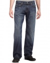 7 For All Mankind Men's Austyn Relaxed Straight Leg Jean in New York Dark