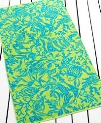 Plush Extra Large Beach Towel Ralph Lauren 35 X 66 Coral Reef Blue Green Sea Creatures Plush Extra Large Beach Towel Ralph Lauren 35 X 66 Coral Reef Blue Green Sea Creatures