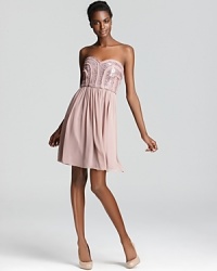 A sequin-bedecked bodice lends serious sparkle to this Max & Cleo dress, finished with a gauzy chiffon skirt for chic movement on the dance floor and beyond. A sequin-bedecked bodice lends serious sparkle to this Max & Cleo dress, finished with a gauzy chiffon skirt for chic movement on the dance floor and beyond.